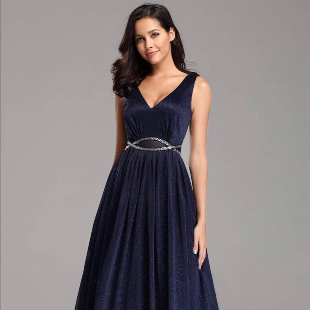 2x HP! 💕 Blue Sequined Prom Dress